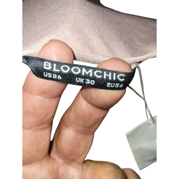 Bloomchic NEW Mauve Plus Size 26 Embroidered Floral Button Down Sleeveless Top‎ - Picture 5 of 10